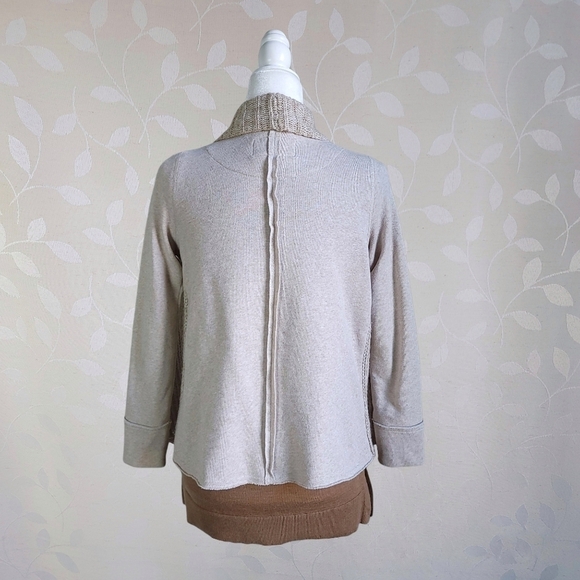 Anthropologie Angora Blend Knit Open Front Waterfall Cardigan Saturday Sunday - Picture 10 of 15